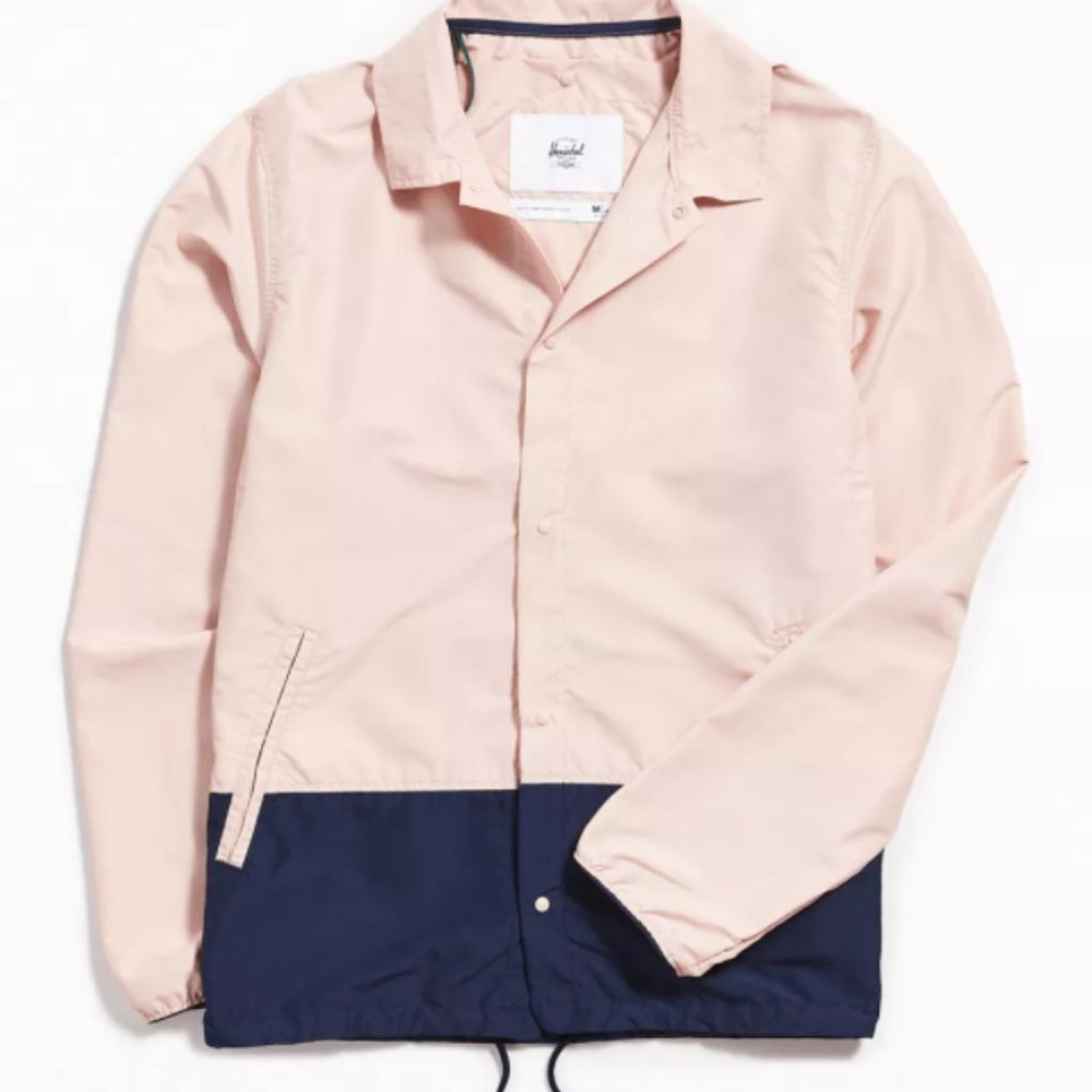 Herschel Supply Co. Voyage Colorblocked Coach Ash Rose Jacket Medium NWT